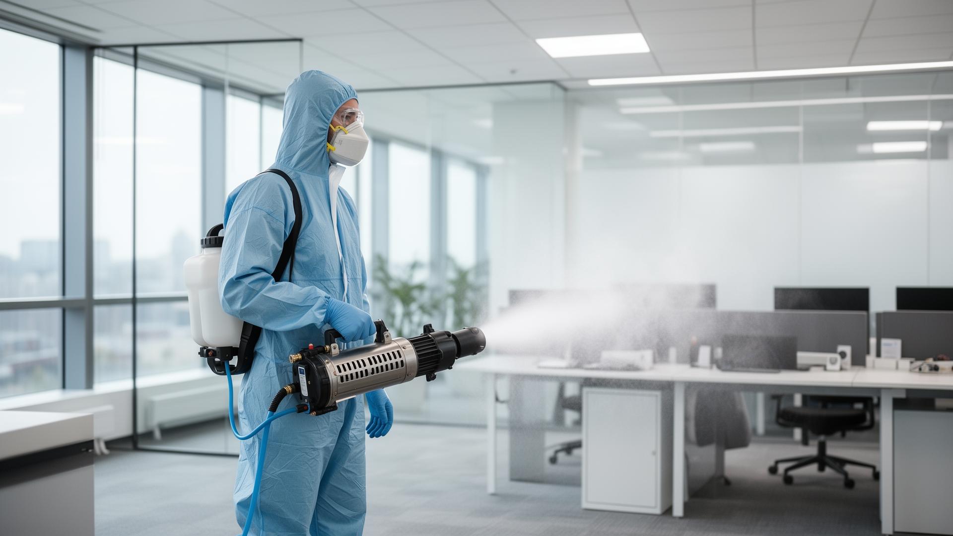 Dezinfectie profesionala cu nebulizare in birou - DDDServ